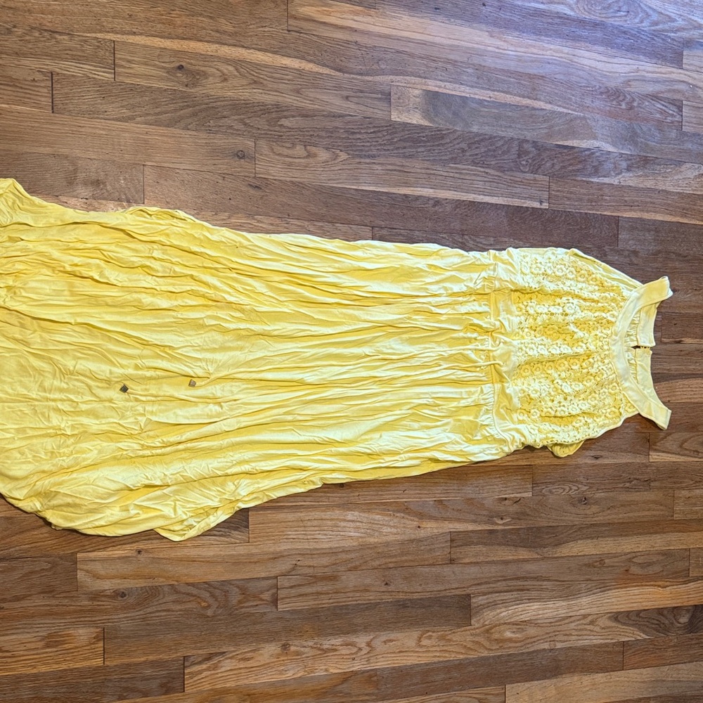 Yellow Lace Maxi Dress